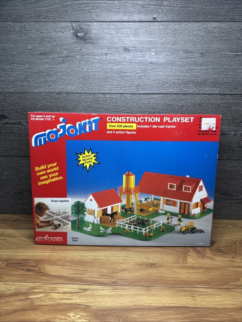 Majorette Majokit France Construction Playset Giant Farm Kit – 200 Pieces New